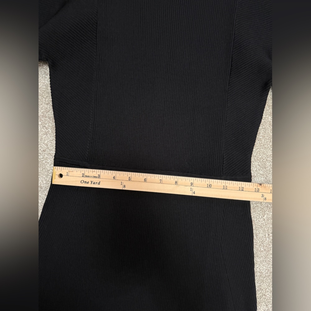 Ganni - Black Knit Dress with Balloon Sleeve - size Medium - LIKE NEW - Picture 9 of 16